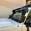 Toyota Landcruiser 70-79 Series (fitted with factory snorkel) All Black Mesh Windscreen Sunvisor